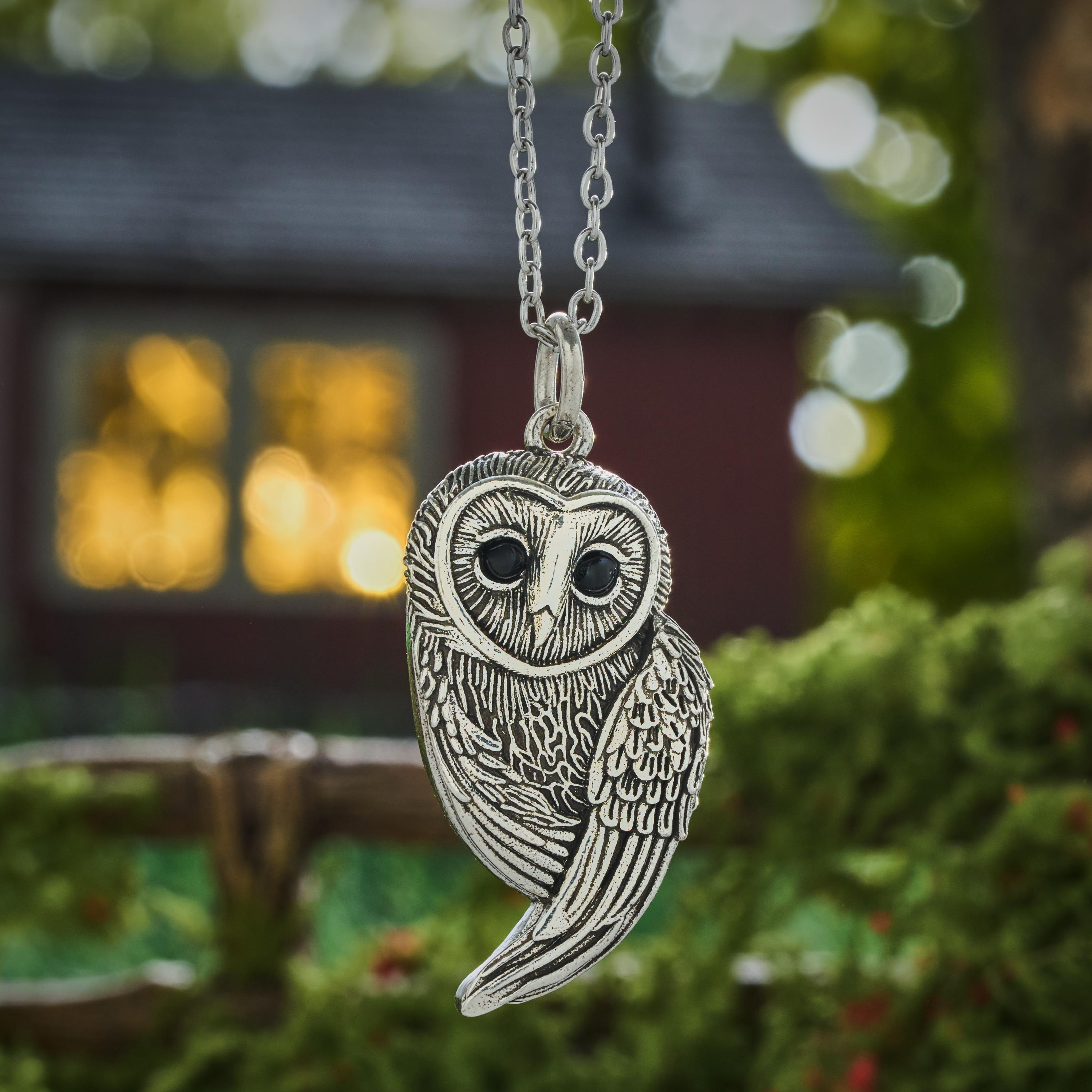 Vintage Barn Owl Necklace, Elegant Nature-Inspired Jewelry, Fall & Autumn Accessory, Symbolic Je