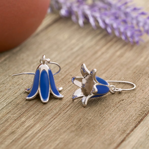 Bluebell Flower Earrings, Spring Jewelry, Cute Flower Accessory, Whimsical Garden Jewelry, Botanical Jewelry, Handmade Nature Jewelry