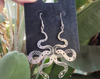 Silber Schlangen Ohrringe
