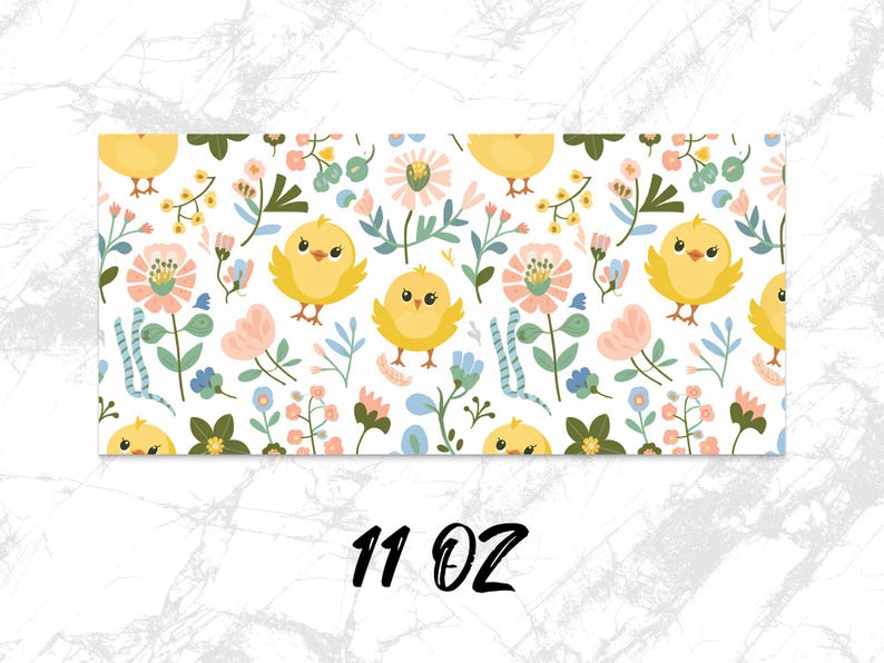 Cute Bird Floral Coffee Mug Wrap, Mug Wrap Designs for 15oz and 11oz, Printable Digital Mug Wrap, Bird and Flowers Mug Wrap Art image 8