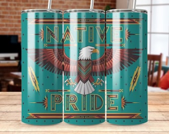 Native Pride Eagle 20oz Tumbler Wrap: Straight & Tapered (Digital Download)