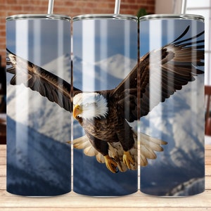 bald eagle 20 oz Skinny Tumbler Sublimation Design, Straight & Tapered Wrap, Tumbler Wrap, Tumbler Png, Instant Download