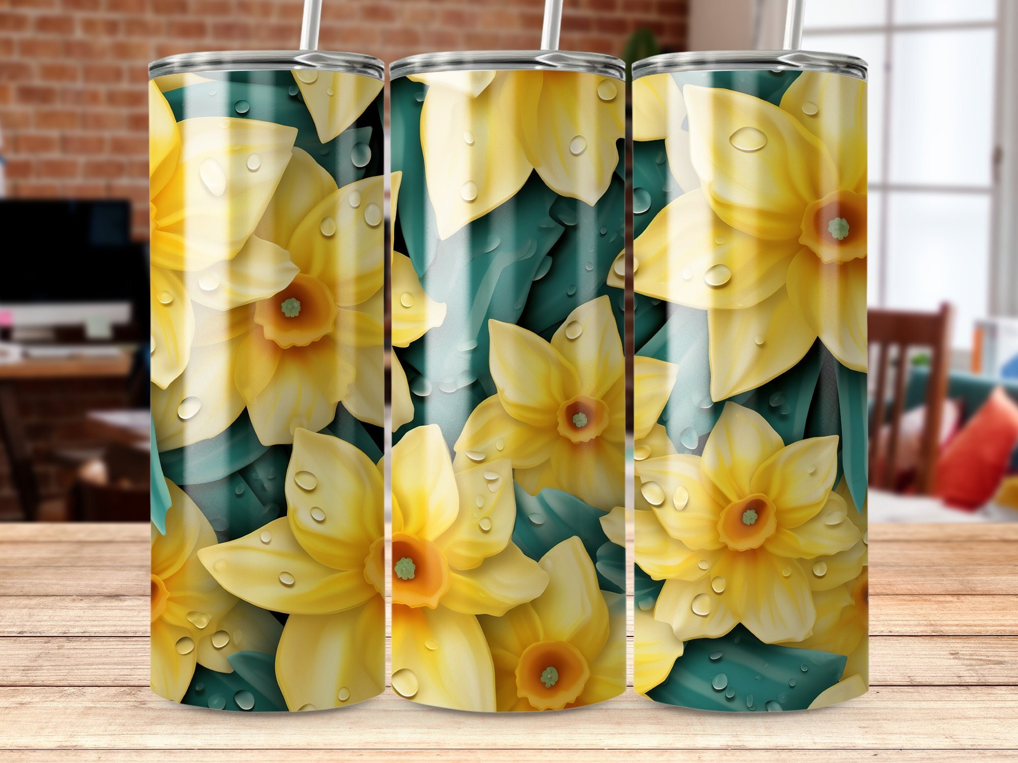 Daffodil Tumbler - Etsy UK