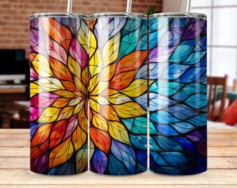 vitral 20 oz Skinny Tumbler Sublimation Design, Straight & Tapered Wrap, Tumbler Wrap, Tumbler Png, Instant Download