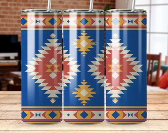 Aztec Tumbler Wrap: Native American Design (Digital File)