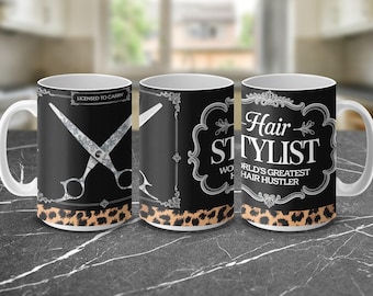 Licensed to Carry Hair Stylist Mug Wrap – Digital Design for 11 oz & 15 oz Mugs