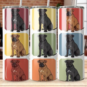 Colorful Cane Corso 20oz Tumbler Wrap, Dog Lover Gift, Insulated Drinkware, Pet Themed Tumbler