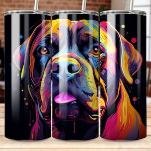 cane corso dog portrait 20 oz Skinny Tumbler Sublimation Design, Straight & Tapered Wrap, Tumbler Wrap, Tumbler Png, Instant Download