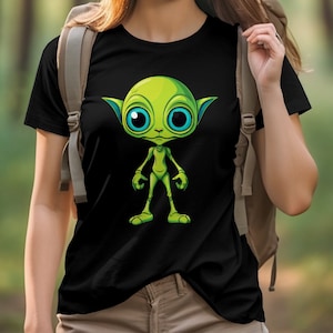 green alien T-Shirt, UFO T-Shirt, Forever Alone Shirt, Tumblr Shirt, Alien Shirt, Funny Tee, Birthday Gift
