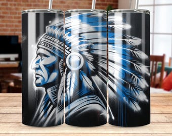 Native American Feathers Tumbler Wrap: 20 oz Straight/Tapered (Digital Download)