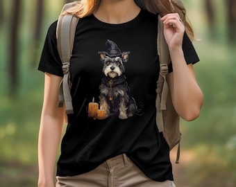 Halloween Schnauzer T-Shirt, Funny Halloween Shirt, Halloween Schnauzer Tee, Pumpkin Spice Schnauzer, Dog Lover Gift
