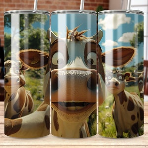 cow selfie 20 oz Skinny Tumbler Sublimation Design, Straight & Tapered Wrap, Tumbler Wrap, Tumbler Png, Instant Download