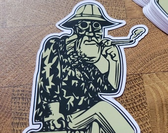 Tan Fear and Loathing in Las Vegas Hunter S. Thompson Sticker