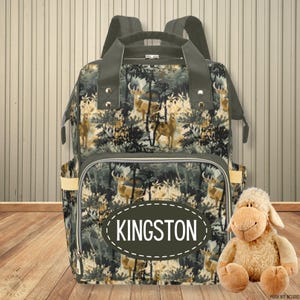 Personalized Camo Deer Diaper Bag Backpack: Baby Shower Gift