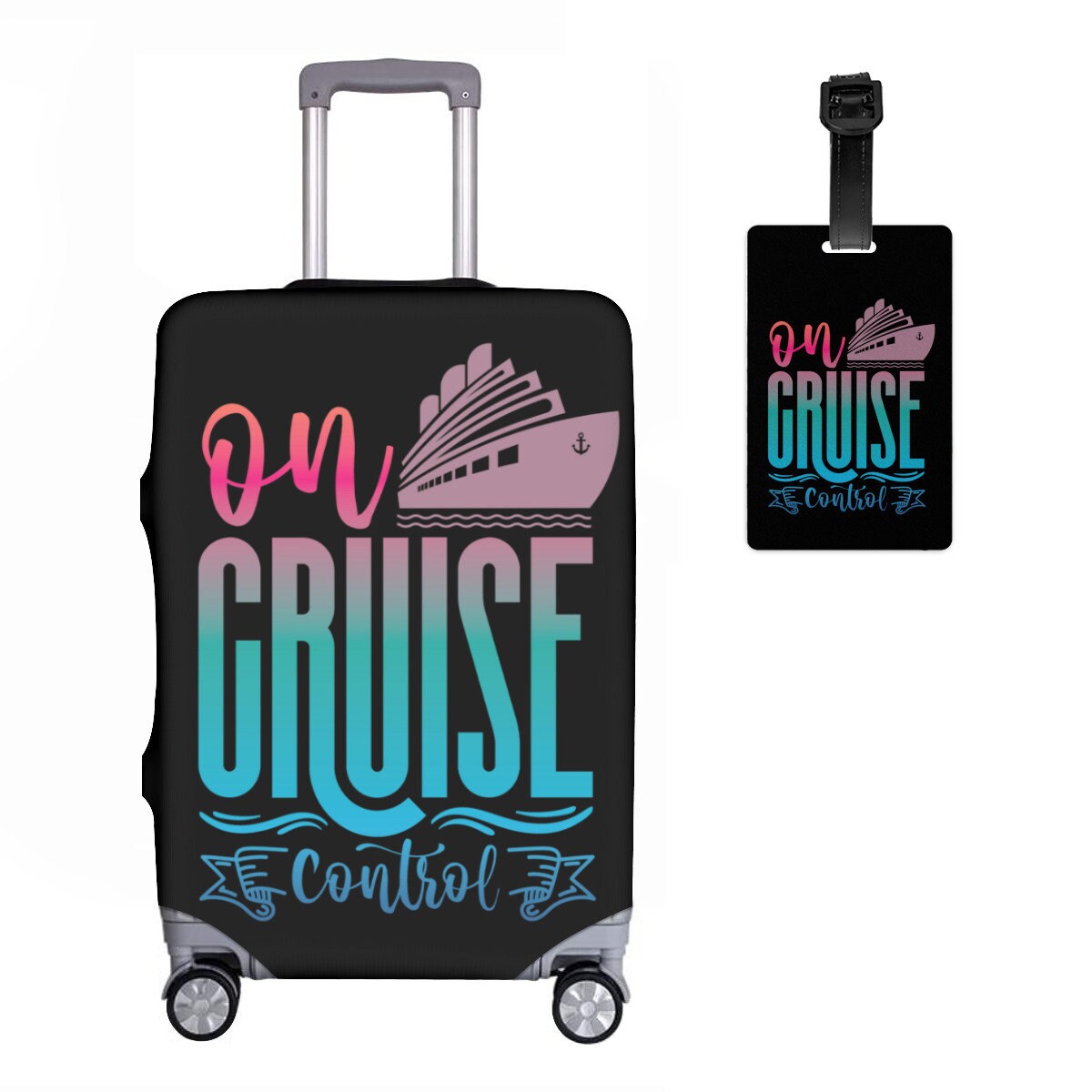 On Cruise Control Luggage Cover, Vacation Luggage Cover