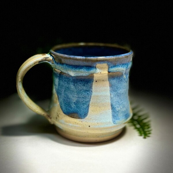 8-10 oz  Coffee Mug / Handmade Stoneware  / Microwave Safe / Ceramic Coffee Cup / Pottery / Cappuccino / Drinkware / Wheel Thrown / DishSafe