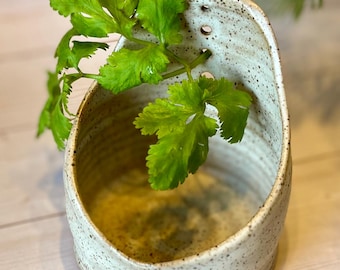 Herb Stripper - Artisan Pottery - Ceramic Herb Cleaner - Mothers Day Gift - Handmade Stoneware
