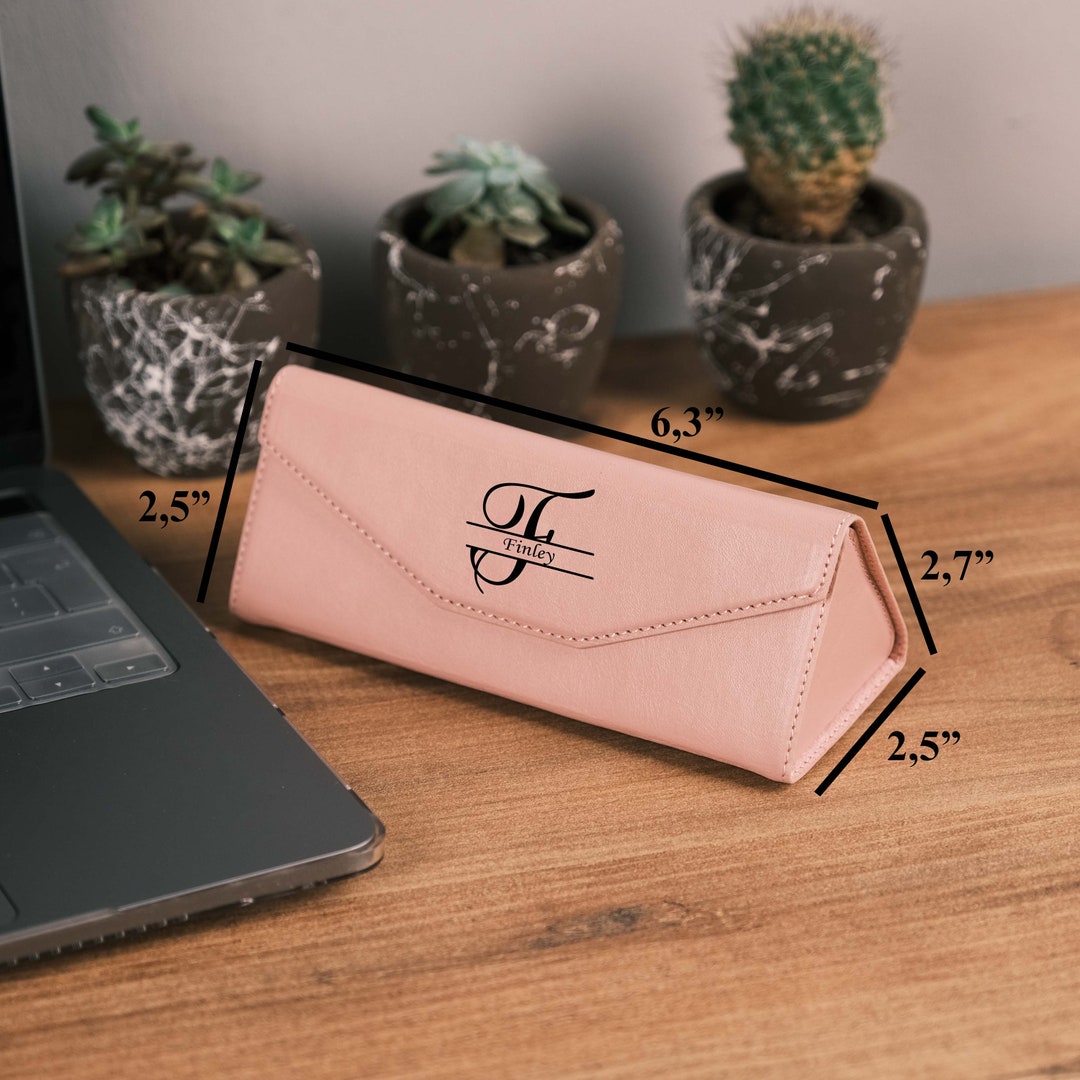 Custom Leather Glasses Case Hard for Women With Clasp