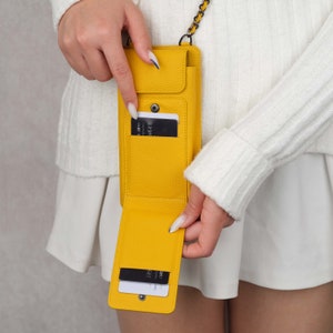 Personalisierte Crossbody Handytasche, Leder Handytasche und Brieftasche für Frauen - Benutzerdefinierte Leder Umhängetasche mit Brieftasche und Handyhülle