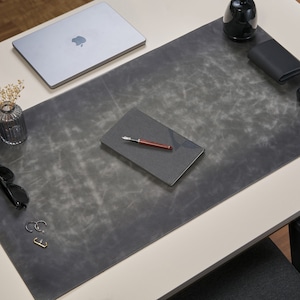 Leather Desk Pad Large, Custom Size Desk Mat, Desk Blotter, Leather Writing Pad, Desk Accessories, Desk Protector