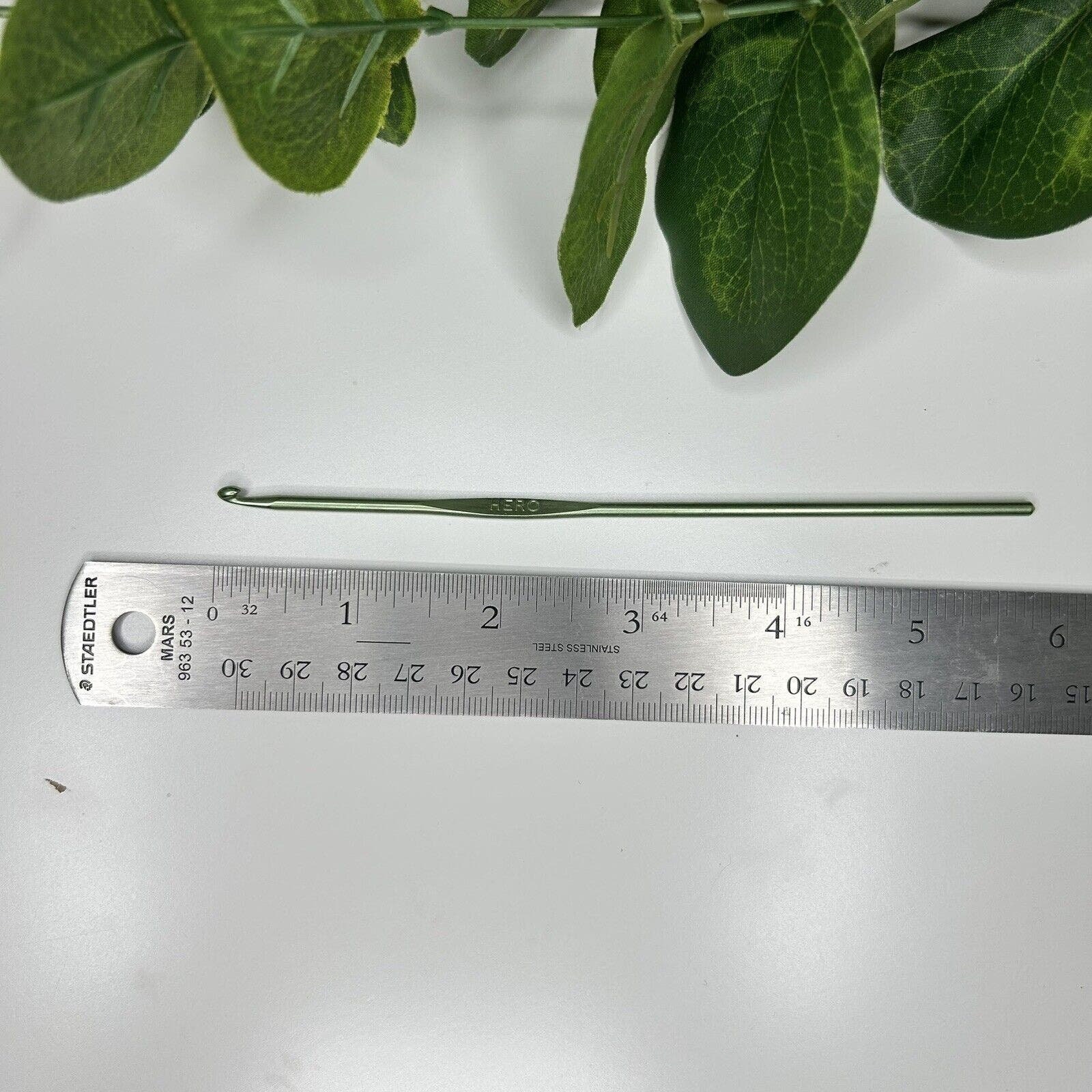 Vintage Used Hero Crochet Hook Made in Germany Size C Metal Green Etsy