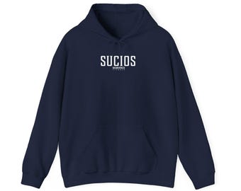 Sucios-hoodie, vintage hiphopstijl, grafisch ontwerp