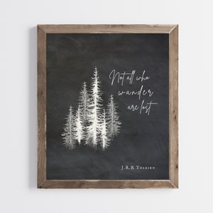 JRR Tolkien Quote - Niet iedereen die ronddwaalt is verdwaald - Wandelcitaat - Natuurcitaat - Reiscitaat - Avontuurcitaat - AFDRUKBAAR