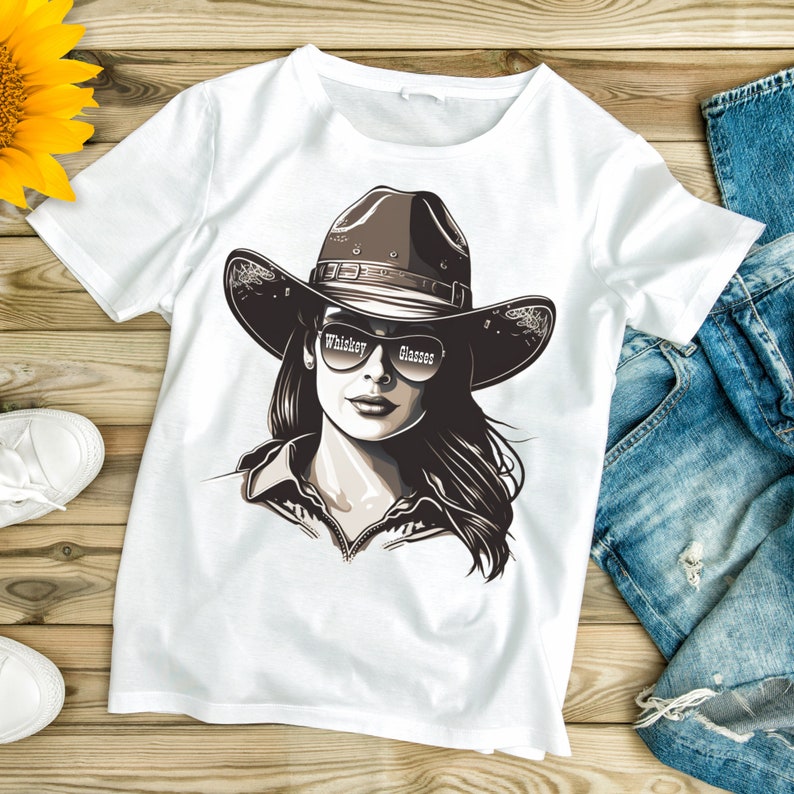 Wallen PNG Country Music Whiskey Glasses Cowgirl Country Western