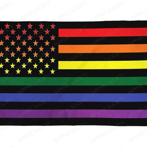USA Gay Pride Flagge 1,0 x 1,5 cm LGBTQ Indoor Outdoor Wasserdicht Poly us Flagge Vereinigte Staaten Gay Lesbian Pride Festival Regenbogenflagge LGBTQIA +