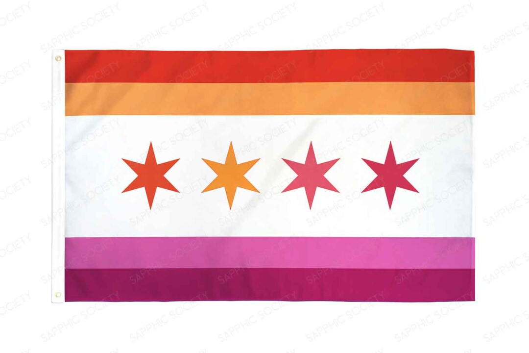 thumbnail image 2 of 3x5 Lesbian Labrys Pride Flag - Bold & Durable Waterproof Polyester - USA 2 of 6