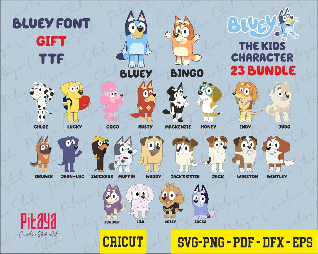 Comercial Mercera, Écusson Thermocollant Pour Tissu, Bluey, Caractère Chili Heeler, Patch Thermocollant Idéal Pour Casquettes, Vestes, T-shirts Ou Sacs Scolaires, 100 % Polyester, 6 X 7 Cm