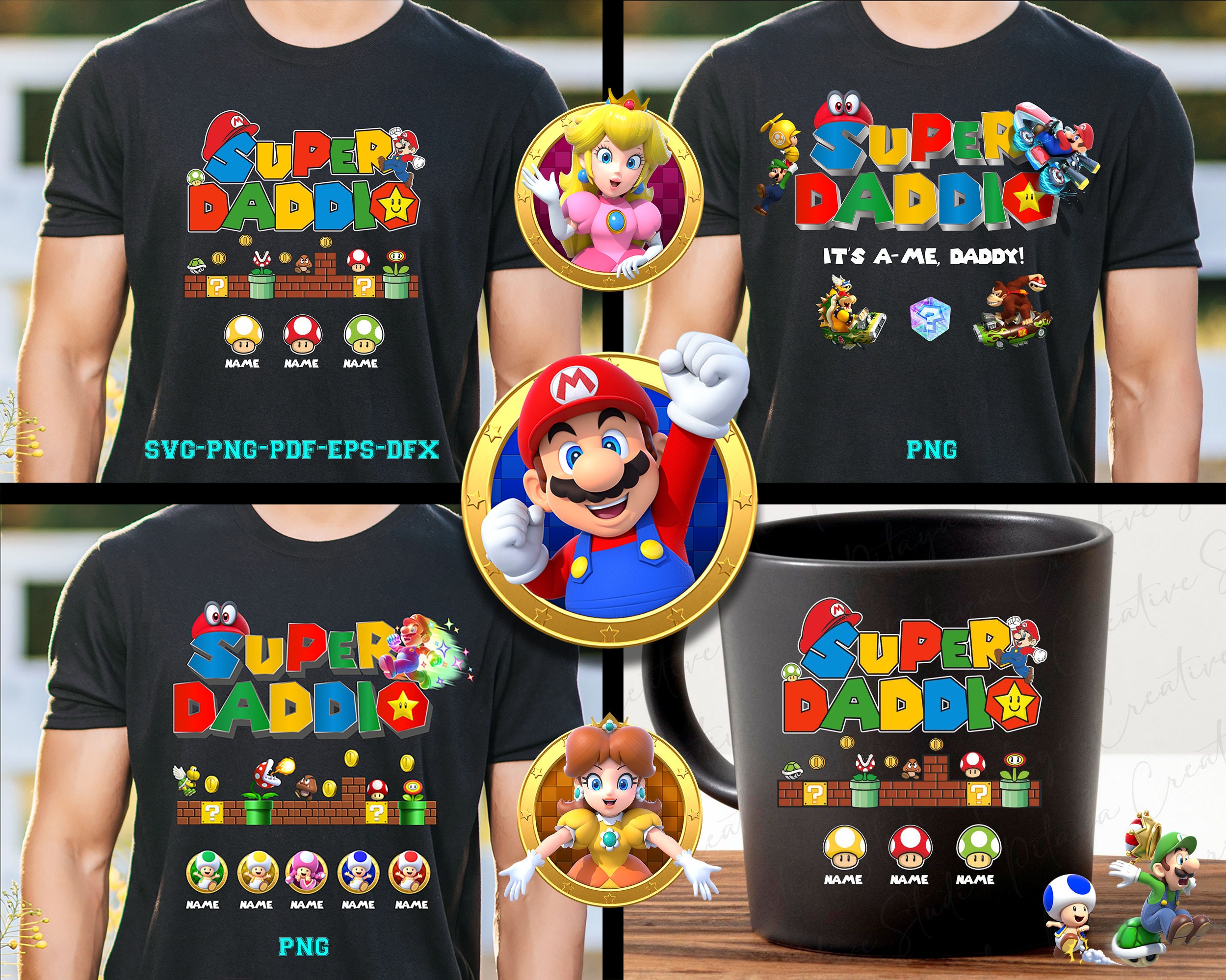Super Daddio PNG File Happy Fathers Day Png Funny Dad Gamer Etsy