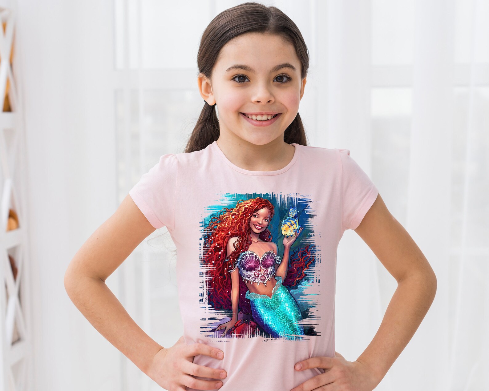2023 Little Mermaid PNG, Black Little Mermaid Png, Disney Black Girl