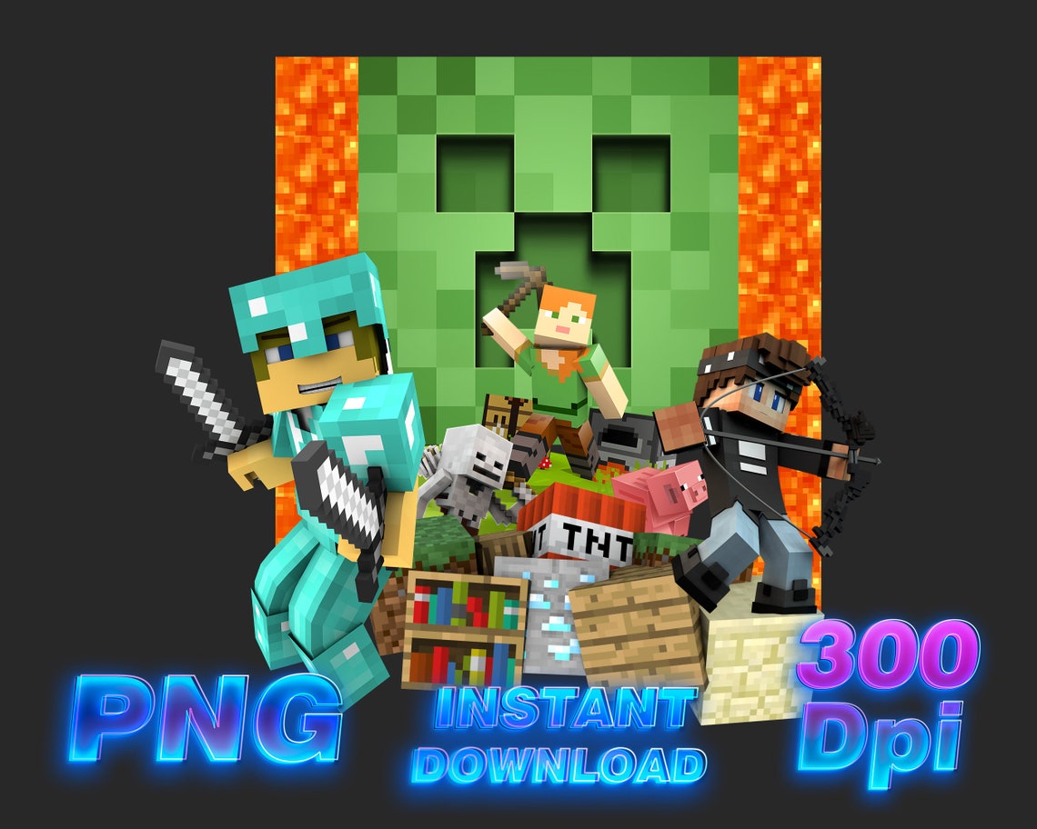 Minecraft PNG Minecraft Clipart PNG Minecraft Shirt Png - Etsy