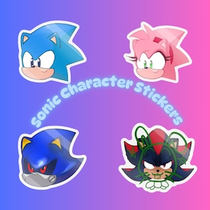 Sonic & Shadow the Hedgehog | Amy Rose | Metal Sonic | Sonic Stickers sticker pack