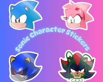 Sonic & Shadow the Hedgehog | Amy Rose | Metal Sonic | Sonic Stickers sticker pack