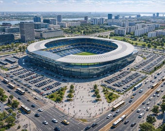 Fotbollsarena / Fotbollsplan SketchUp-modell + 3D-rendering av exteriör sportarkitektur