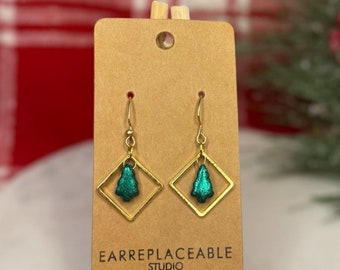 Christmas Tree Earrings, Christmas Earrings, Earrings for Christmas, Holiday Jewelry