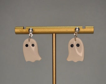 Ghost Earrings, Halloween Earrings, Polymer Clay, Statement Earrings