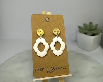 Moroccan Style Earrings, Moroccan Ogee Earrings, Ogee Shape Earrings, Vintage Frame Earrings