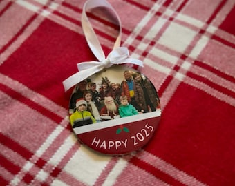 Custom photo ornament, handmade photo ornament, Personalized photo ornament