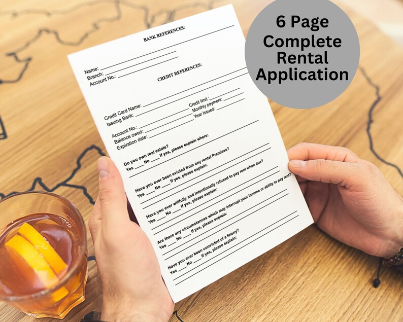 Lease Application, Tenant Screening, Rental Questionnaire, Rental