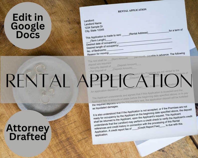 Lease Application, Tenant Screening, Rental Questionnaire, Rental