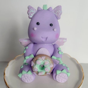 Dragon Cake Topper, Dragon Birthday for Boy, Girly Dragon Cake Topper, Polymer Clay Dragon, Cute Dragon Figurine, Nonedible Cake Decoration