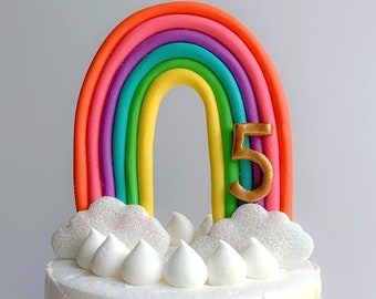 3 Unicorno Cake Topper Kit Decorazione Della Torta Arcobaleno Star Wings Topper per Torta con Nuvole per Ragazze Decorazioni Torta Compleanno Adatto per Feste di Compleanno, Decorazione Torta