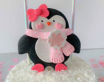 decorazioni per torte pinguino topper torta compleanno pinguino