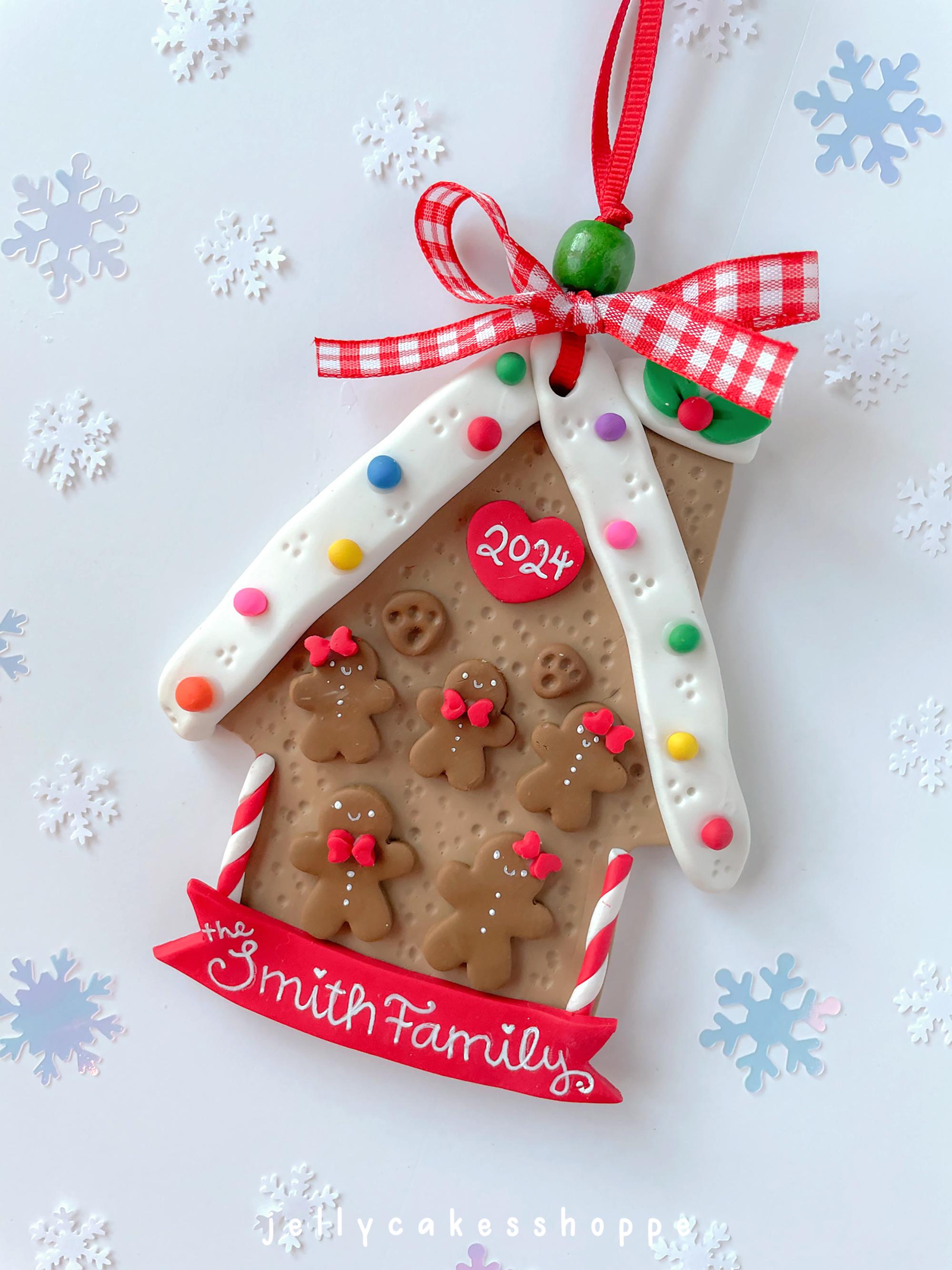 Custom Gingerbread Personalized Gingerbread Family Christmas Ornament, Gingerbread House ...