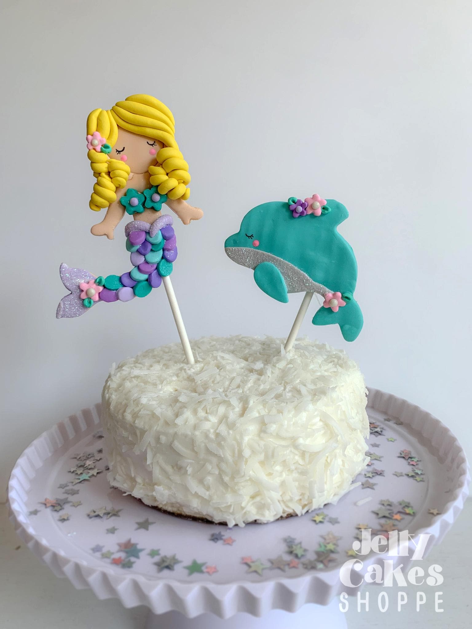 Moules en silicone sur le thème de la sirène avec des étoiles de mer et
