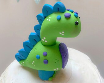 Dinosaur Cake Topper, Non Edible Cake Topper for Boy, Dinosuar Birthday, Keepsake Cake Topper, Polymer Clay Dino Figurine, Custom Topper