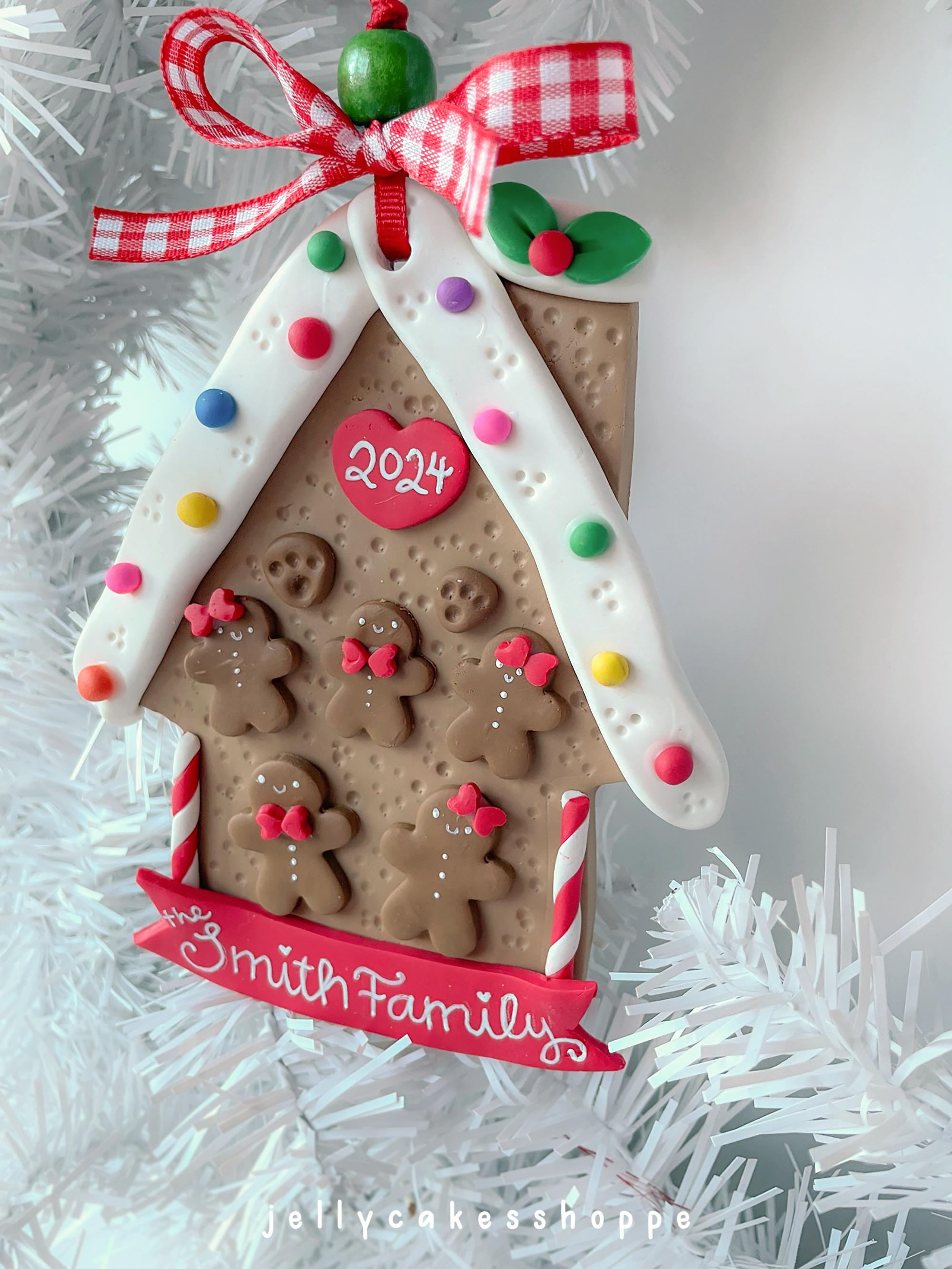 Custom Gingerbread Personalized Gingerbread Family Christmas Ornament, Gingerbread House ...
